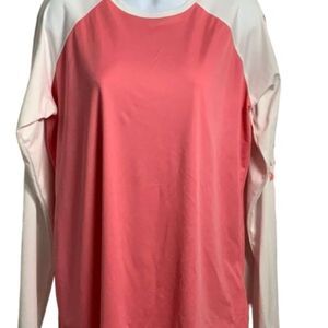 Columbia Omni Shield Raglan‎ Jersey, Sun Protection size XL Pink and White